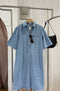 Oversize Denim Shirt Dress